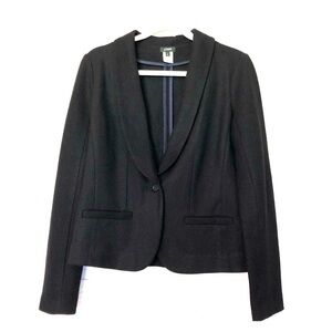 J. Crew Tuxedo Blazer in Black Wool